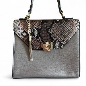 Dune London Gray and Brown Shoulder Bag with Elegant Design